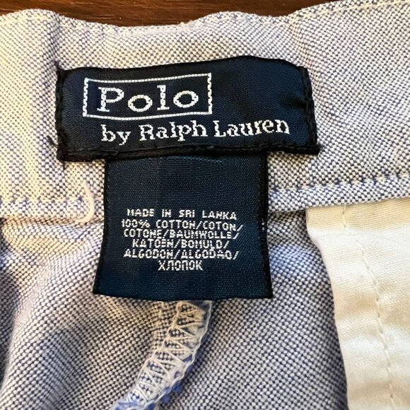 Polo By Ralph Lauren Shorts Mens Bermuda Slash‎ Pockets Light Blue Size 30 - Picture 3 of 9